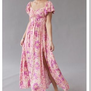 Puff Sleeve Maxi Dress